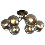 Modern Light Luxury Glass Magic Bean Round 4/6/8 Light Semi-Flush Mount Ceiling Light Lumendat