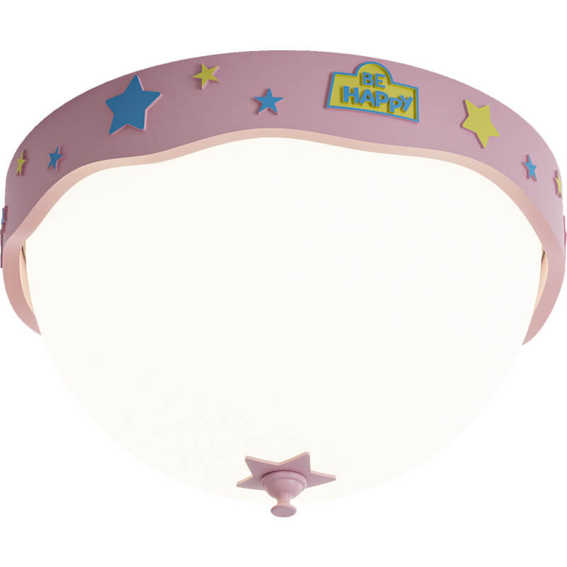 Lumendat Contemporary Creative Acrylic Cartoon Semicircle LED Flush Mount Ceiling Light For Bedroom Lumendat