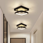 European Minimalist Round Square Aluminum Iron LED Flush Mount Lighting