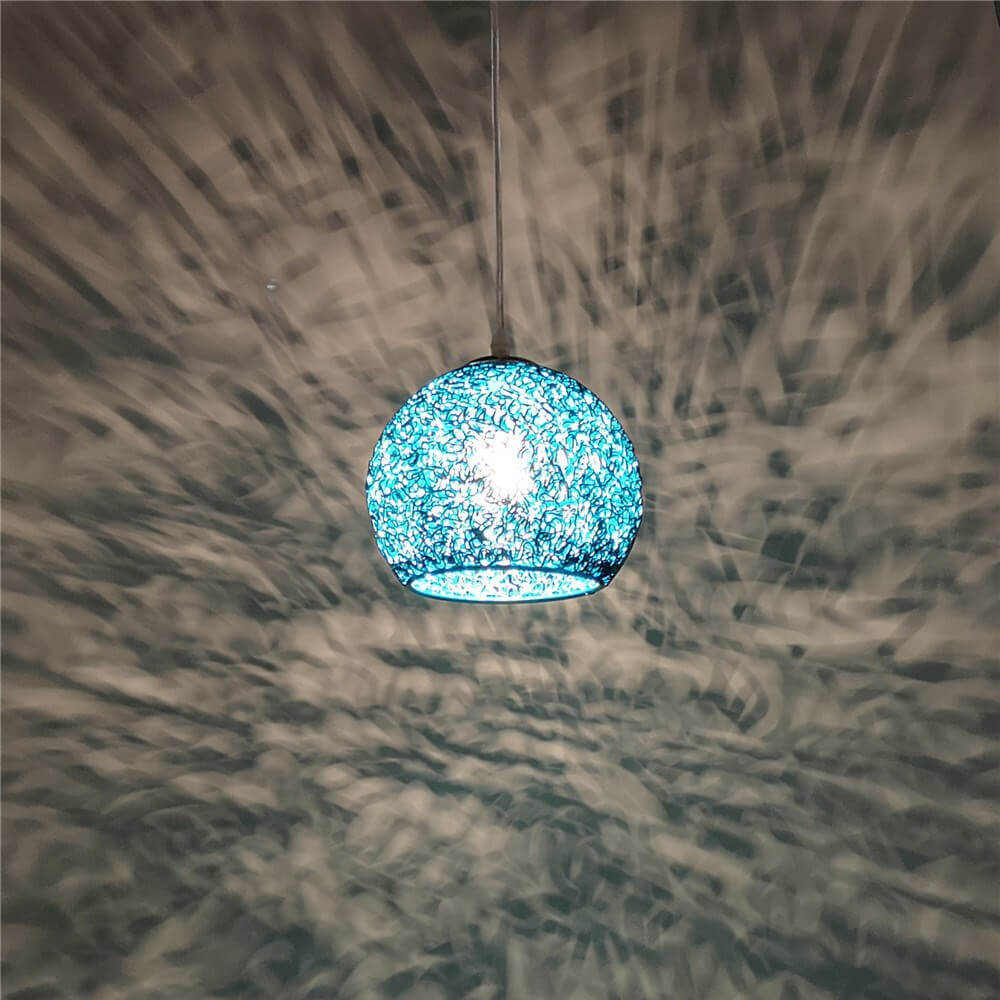 Contemporary Creative Aluminum Macaron Round 1-light Pendant Light for Living Room BulbSquare