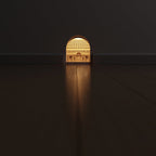 Contemporary Simplicity Pantheon Plaster Sensor LED Recessed Wall Sconce Lamp Night Light For Bedroom