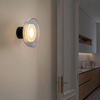Nordic Vintage Round Hardware Glass LED Wall Sconce Lamp