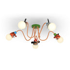 Lumendat Cartoon Creative Animal Light Head 3/4/5 Light Kids Semi-Flush Mount Ceiling Light Lumendat