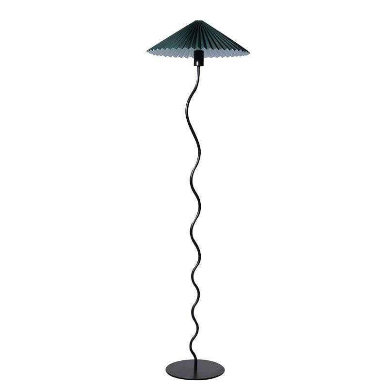 Vintage Fabric Pleated Shade 1-Light Standing Floor Lamp Lumendat