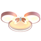 Lumendat Modern Creative Minimalist Wrought Iron Cartoon Mouse LED Flush Mount Ceiling Light Lumendat