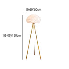 Modern Feather 1-Light Globe Standing Floor Lamp Lumendat