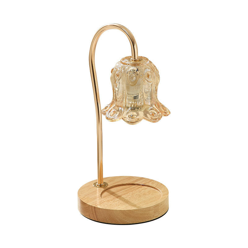 Modern Creative Simple Solid Wood Lily Of The Valley 1-Light Melting Wax Table Lamp Lumendat