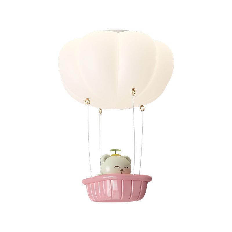Lumendat Modern Simplicity Kids PE Iron Pumpkin Hot Air Balloon Bear LED Flush Mount Ceiling Light For Bedroom Lumendat