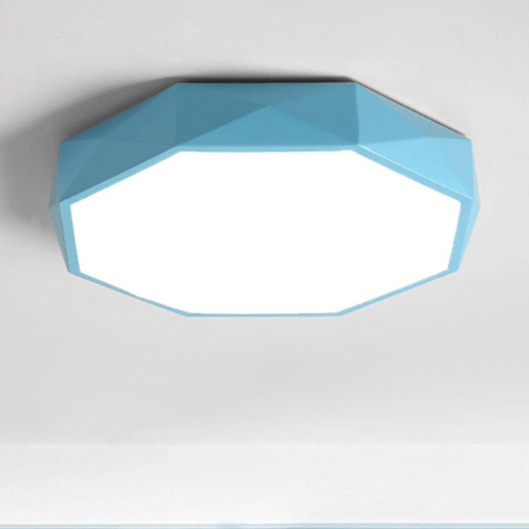 Nordic Macaron Diamond Geometry Iron Acrylic LED Flush Mount Ceiling Light BulbSquare