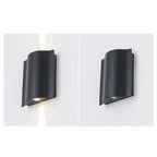 Modern Wave Aluminum Waterproof LED Outdoor Wall Sconce Lamp