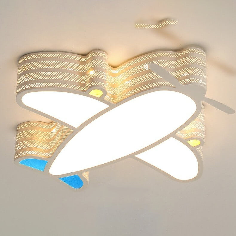 Lumendat Creative Simplicity Airplane Acrylic LED Kids Flush Mount Ceiling Light Lumendat