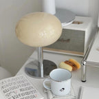 Nordic Vintage Cream Round Glass 1-Light Table Lamp Lumendat