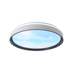 Modern Simplicity Iron Acrylic Round Square Rectangular Sunny Sky LED Flush Mount Ceiling Light For Living Room Lumendat