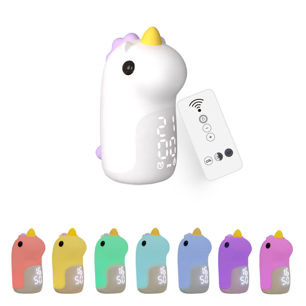 Cartoon Unicorn Timer Alarm Clock LED Night Light Lumendat