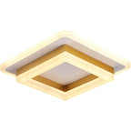 Nordic Simple Acrylic Square Circle Iron LED Flush Mount Ceiling Light BulbSquare