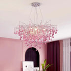 Modern Luxury Crystal Glass Aluminum Branch Water Drop 6/8/10/14 Chandeliers for Dining Room modern luxury lighting fixture