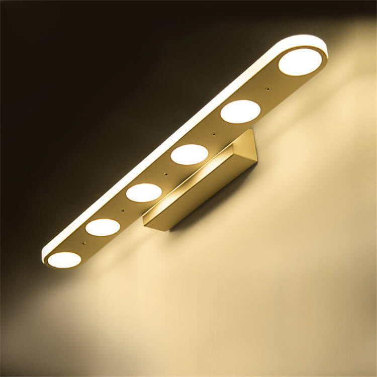 Modern Simple White Long Oval Acrylic Vanity Light 4/6 Light Wall Sconce Lamp Lumendat