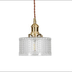 Japanese Vintage Brass Glass Round Jar 1-light Pendant Light Lumendat