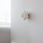Modern Creative Flowers Shape Glass Ceramic 1-Light Kids Wall Sconce Lamp Lumendat