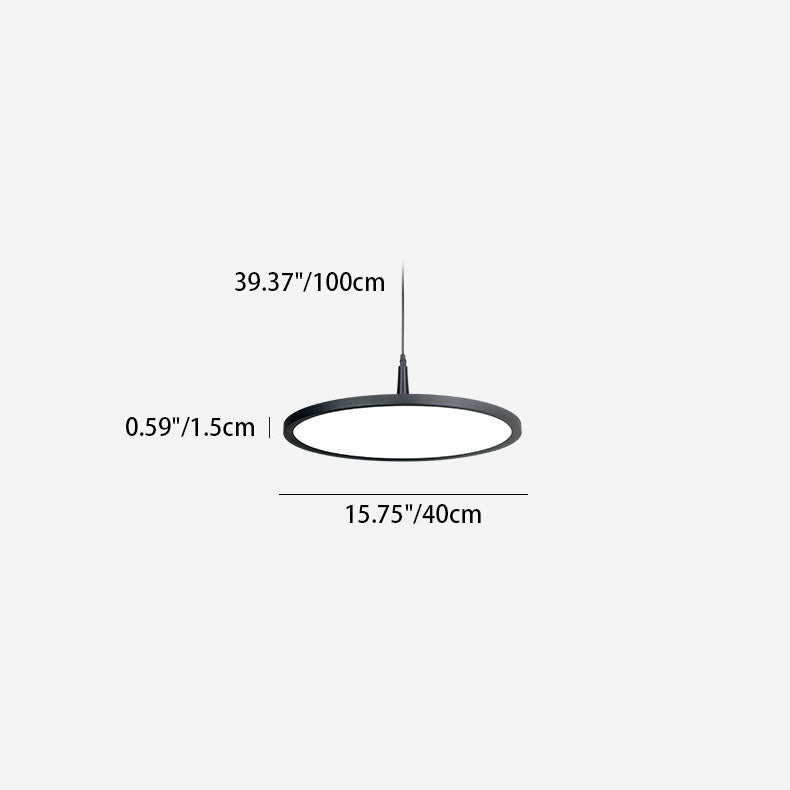 Modern Minimalist Aluminum Round Shape LED Pendant Light for Dining Room BulbSquare