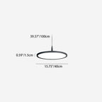 Modern Minimalist Aluminum Round Shape LED Pendant Light for Dining Room BulbSquare