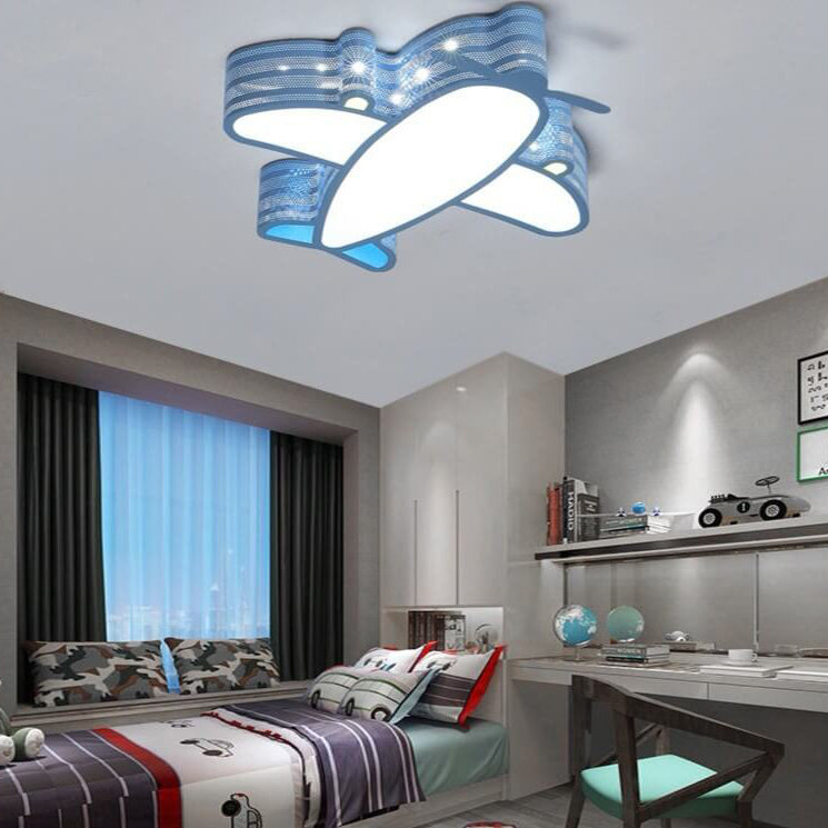 Lumendat Creative Simplicity Airplane Acrylic LED Kids Flush Mount Ceiling Light Lumendat