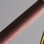 Nordic Minimalist Wood Grain Cylindrical Strip Hardware Base LED Table Lamp Lumendat