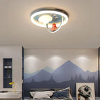 Lumendat Contemporary Creative Kids Cloud Round Resin Iron Acrylic LED Flush Mount Ceiling Light For Bedroom Lumendat