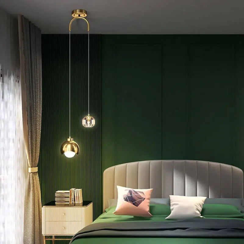 European Style Light Luxury Iron Brass LED Island Light Chandelier Lumendat