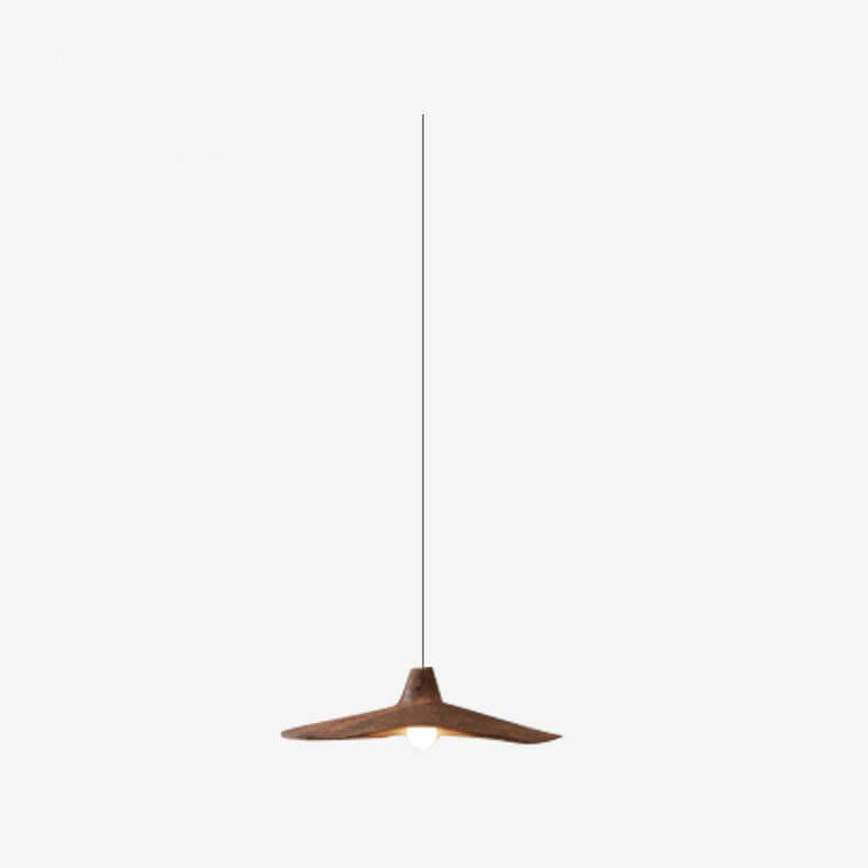 Japanese Vintage Resin Lotus Leaf 1-light Pendant Light