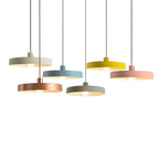 Modern Minimalist Aluminum Disc 1-light Pendant Light for Living Room BulbSquare