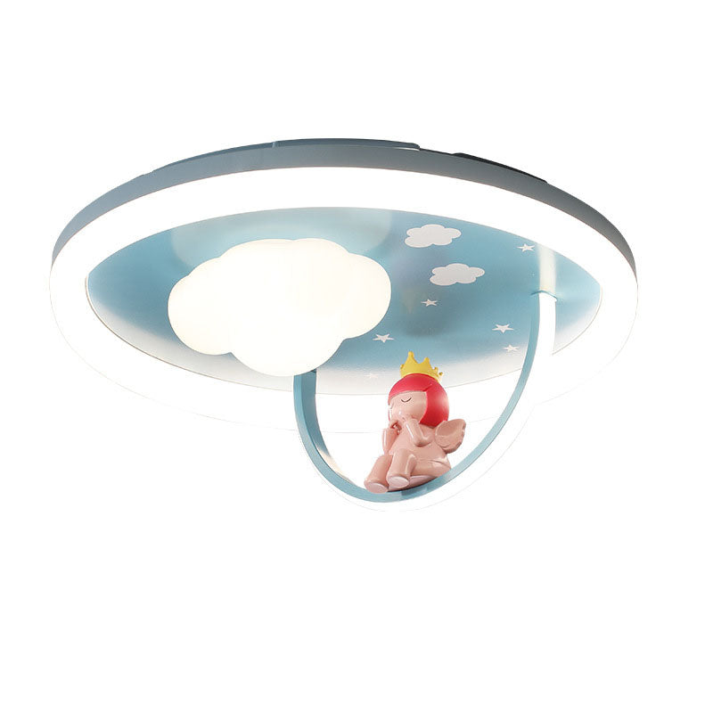 Lumendat Contemporary Creative Resin Kids Cartoon LED Flush Mount Ceiling Light For Bedroom Lumendat