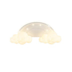 Lumendat Modern Art Deco Kids Iron PE Cloud Rainbow Semicircular Astronaut LED Flush Mount Ceiling Light For Bedroom Lumendat
