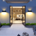 Outdoor Solar Waterproof Rectangular Slant LED Patio Wall Sconce Lamp Lumendat