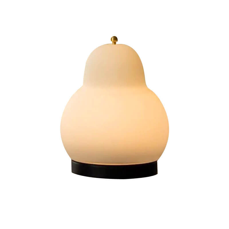 Traditional French Cream Pear Shape LED Rechargeable Touch Table Lamp For Bedroom Lumendat