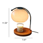 Vintage Glass Dome Solid Wood Base 1-Light Melting Wax Table Lamp Lumendat