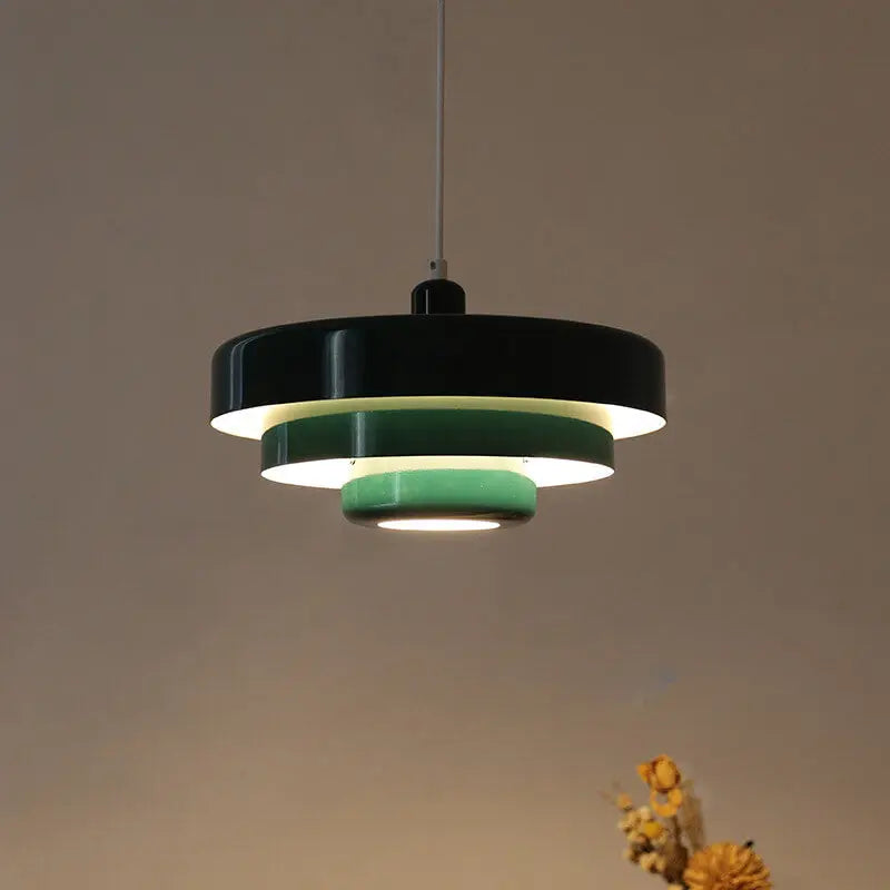 Nordic Vintage Multi-layered Round Metal 1-light Pendant Light Lumendat