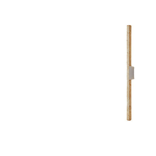 Japanese Wabi-Sabi Yellow Travertine Long Strip LED Wall Sconce Lamp