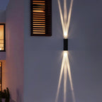 Modern Aluminum Lens Outdoor Patio Double-headed LED Wall Sconce Lamp