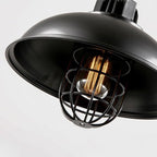 Vintage Industrial Iron Pot Lid Dome 1-light Pendant Light BulbSquare