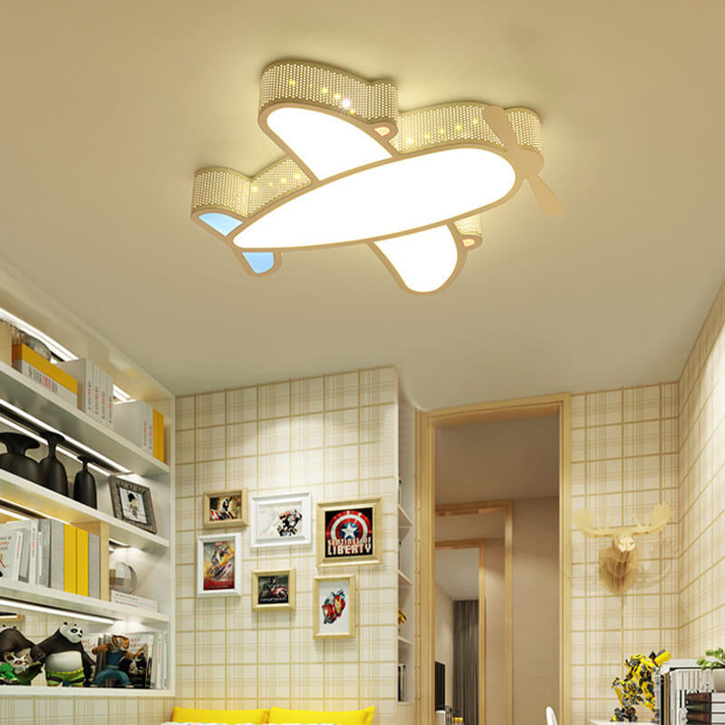 Lumendat Cartoon Creative Luminous Aircraft Design LED Flush Mount Ceiling Light Lumendat