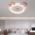 Lumendat Contemporary Creative Cartoon Panda PE Resin LED Kids Flush Mount Ceiling Light For Bedroom Lumendat