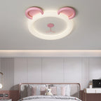 Lumendat Contemporary Creative Cartoon Panda PE Resin LED Kids Flush Mount Ceiling Light For Bedroom Lumendat