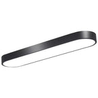 Modern Minimalist Elliptical Strip Iron Acrylic LED Flush Mount Ceiling Light For Hallway Lumendat