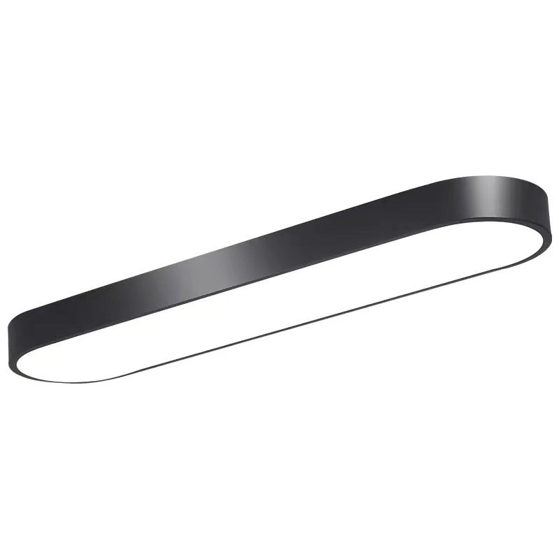 Modern Minimalist Elliptical Strip Iron Acrylic LED Flush Mount Ceiling Light For Hallway Lumendat