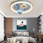 Lumendat Cartoon Creative Space Astronaut Resin LED Flush Mount Ceiling Light Lumendat