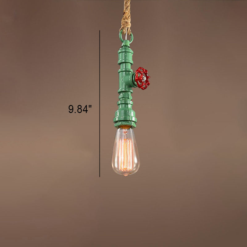 Modern Vintage Industrial Twine Iron 1-light Pendant Light