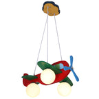 Lumendat Contemporary Creative Wooden Propeller Plane 3-Light Kids Chandelier For Living Room Lumendat