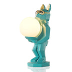 Lumendat Contemporary Creative Resin Unicorn Glass Shade 1-Light Kids Table Lamp For Bedroom Lumendat