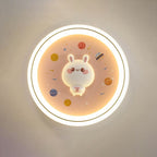 Lumendat Modern Cartoon Rabbit Children's Iron LED Flush Mount Ceiling Light Lumendat